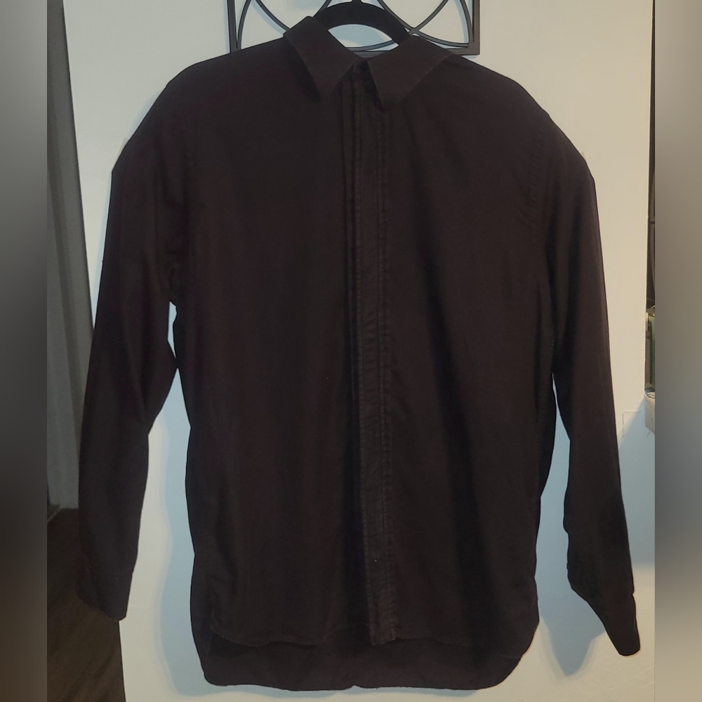 Givenchy Paris Men’s size L long sleeve shirt black Cotton Wool Classic Luxury